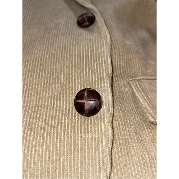 Circle S‎ Blazer Men 44L Beige Corduroy Elbow Patches Western Ranch Rodeo